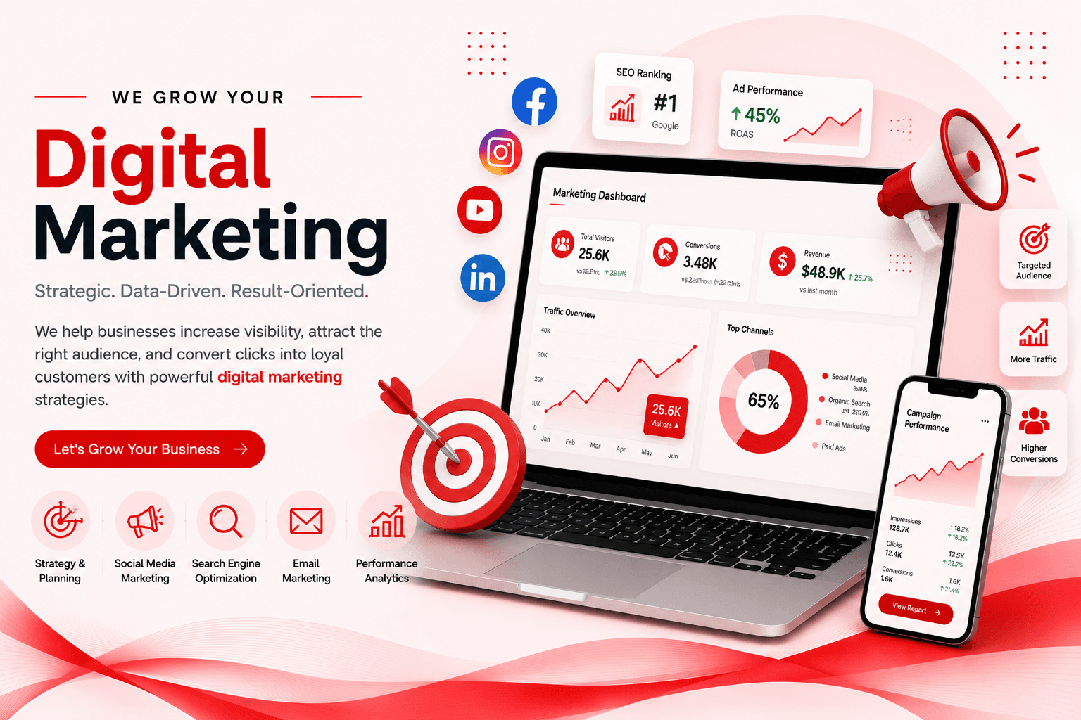 Professional Digital Marketing Services by SA IT Solutions in Dhaka Bangladesh